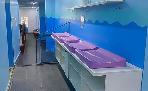 Fraldário da Bloop! Kids Natação de Moema